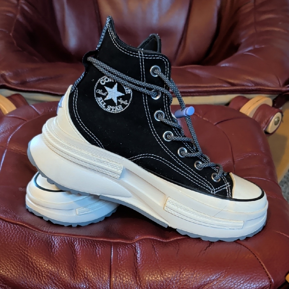 Converse Black and White Platform Run Star Legacy CX High-Tops